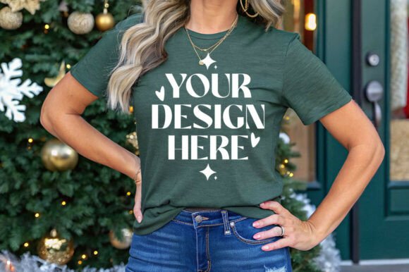 Bella Canvas 3001 Heather Forest Mockup: The Real Deal for Your Print Business