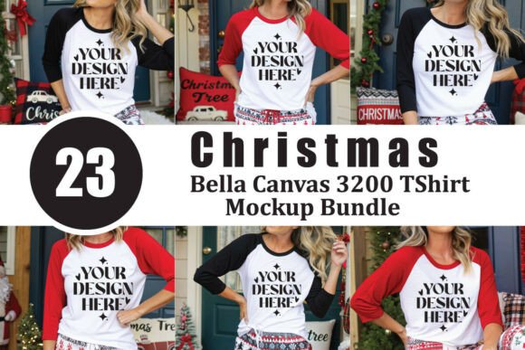 Bella Canvas 3200 Tshirt Christmas Mockup