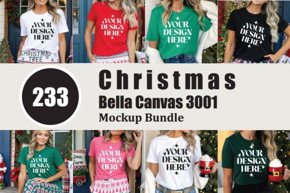 Christmas Bella Canvas 3001 Mockup Bundle: A Practical Evaluation for Holiday Designers