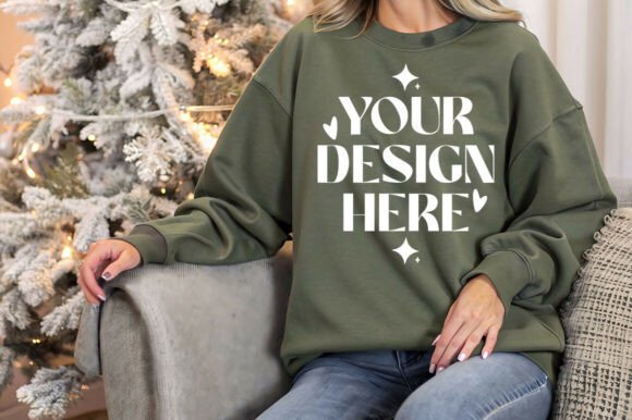 Christmas Gildan 18000 Sweatshirt Mockup: Elevate Your Holiday Designs
