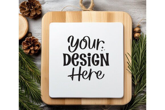 Christmas Kitchen Cutting Board Mockup 3
