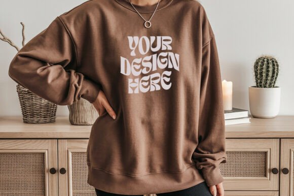 Dark Chocolate G18000 Sweatshirt Mockup: The Ultimate Tool for Visual Storytelling