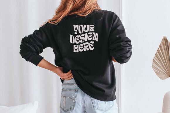 Gildan 18000 Sweatshirt Back Mockup: Elevate Your Product Displays