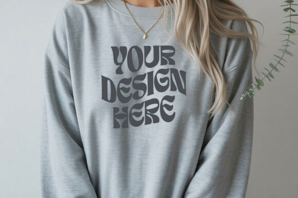 Gray Gildan 18000 Sweatshirt Mockup: The Real-World Tool for Designers and Small Business Owners
