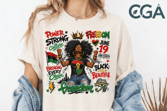 Juneteenth Black Woman Freedom Png