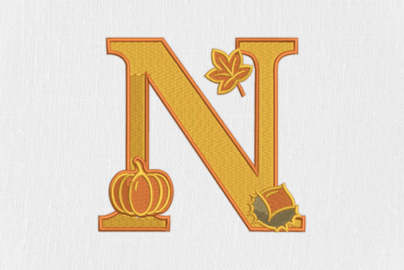 Letter N Autumn Monogram: Bringing the Season to Life