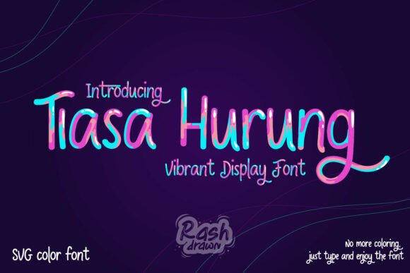 Tiasa Hurung: A Vibrant SVG Color Font for Creative Projects