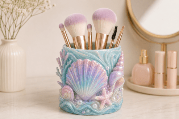 Transform Your Space with the Ocean Seashell Makeup Brush Holder: A Guide to Coastal 3D Printing