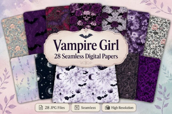 Vampire Girl Seamless Digital Set: A Guide to Gothic Creativity