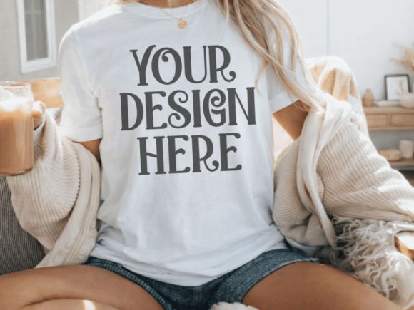 White Bella Canvas 3001 Tshirt Mockup 6: Elevate Your Visual Branding
